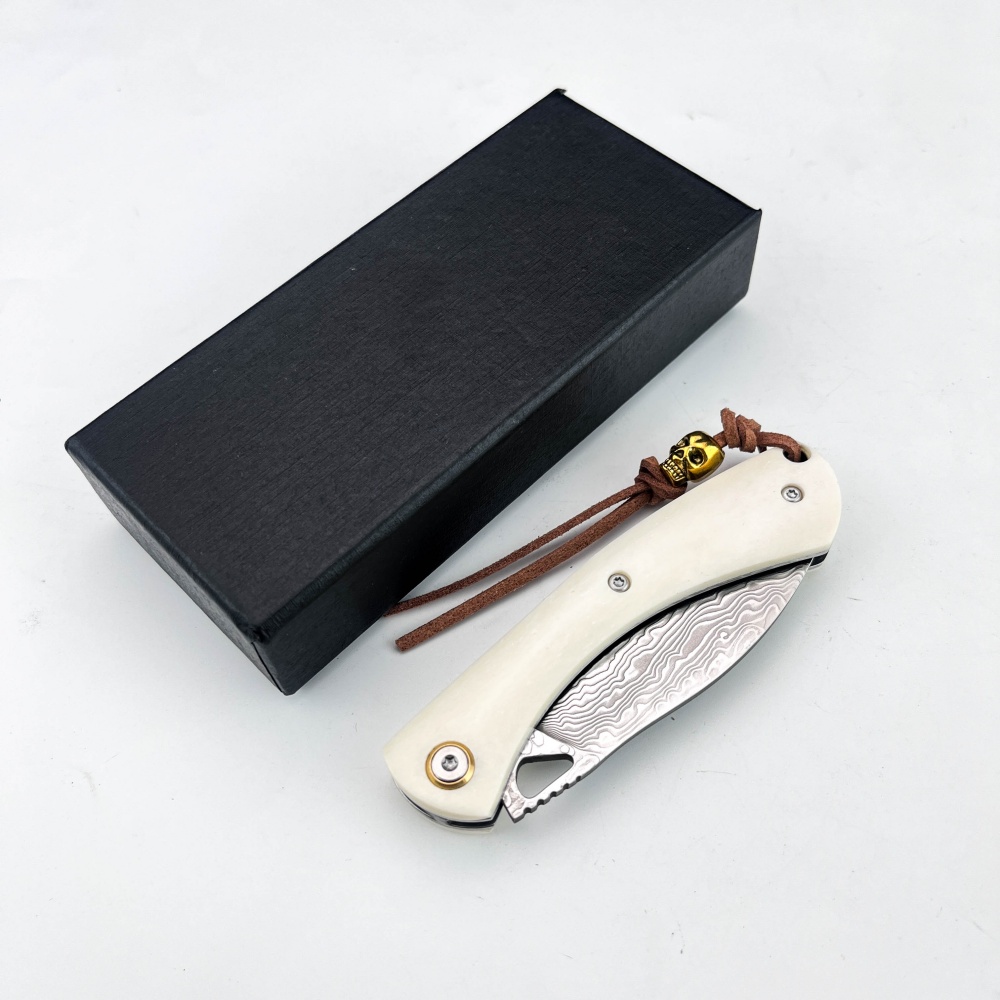 Vintage Damascu Steel Small Fo - Vintage Collectible Pocket Knives review and price
