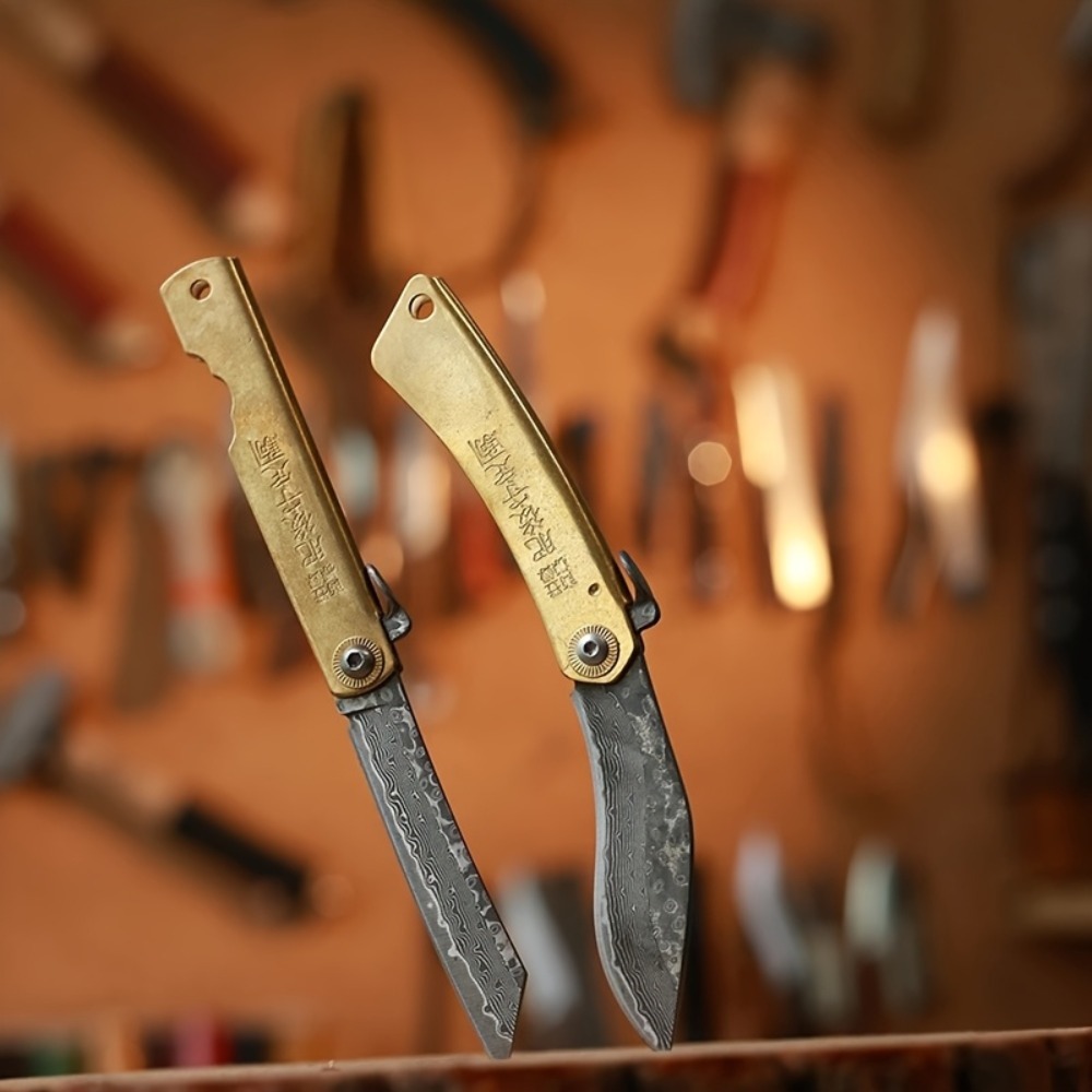 Vintage Brass Handle Folding P - Vintage Collectible Pocket Knives review and price
