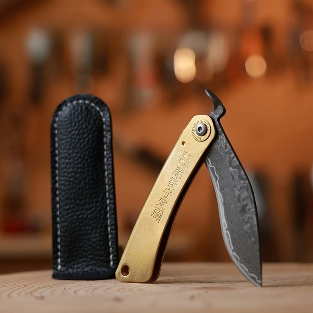 Vintage Brass Handle Folding P - Vintage Collectible Pocket Knives review and price