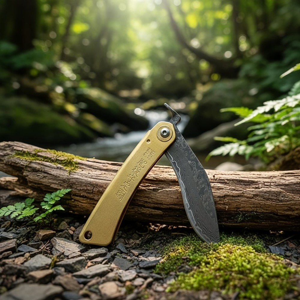 Vintage Brass Handle Folding P - Vintage Collectible Pocket Knives review and price