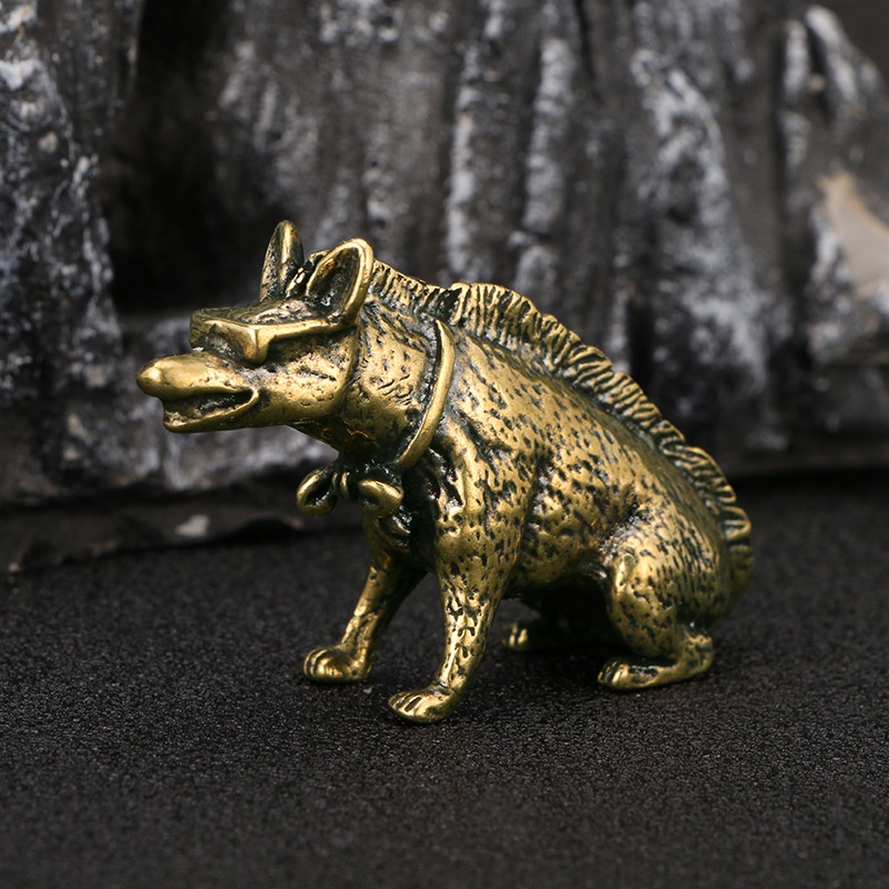 Brass Hyaenidae with Eyes Stat - Vintage Collectible Ornaments review and price