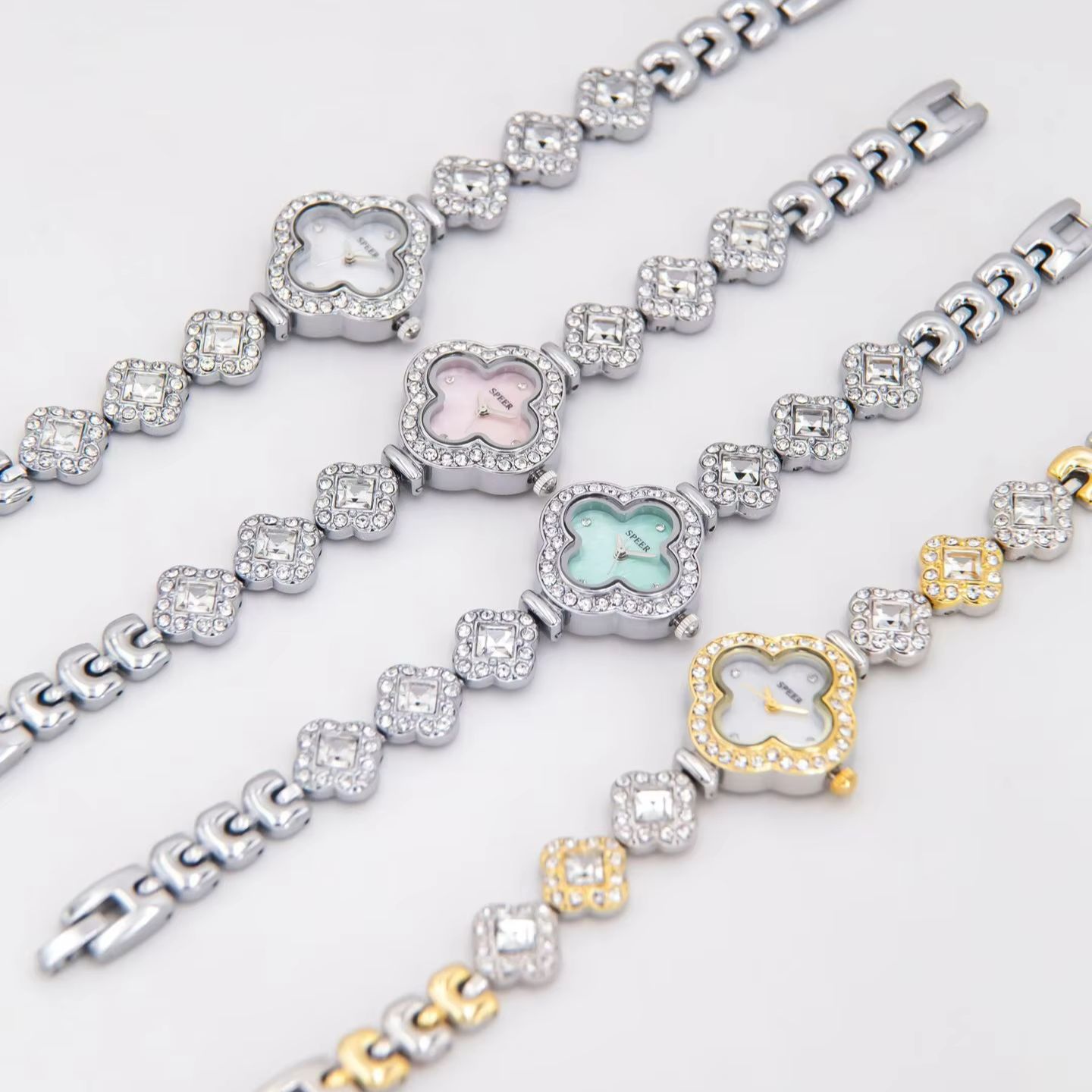 Four‑Leaf Clover Full Diamond  - Vintage Watch Crystal review and price