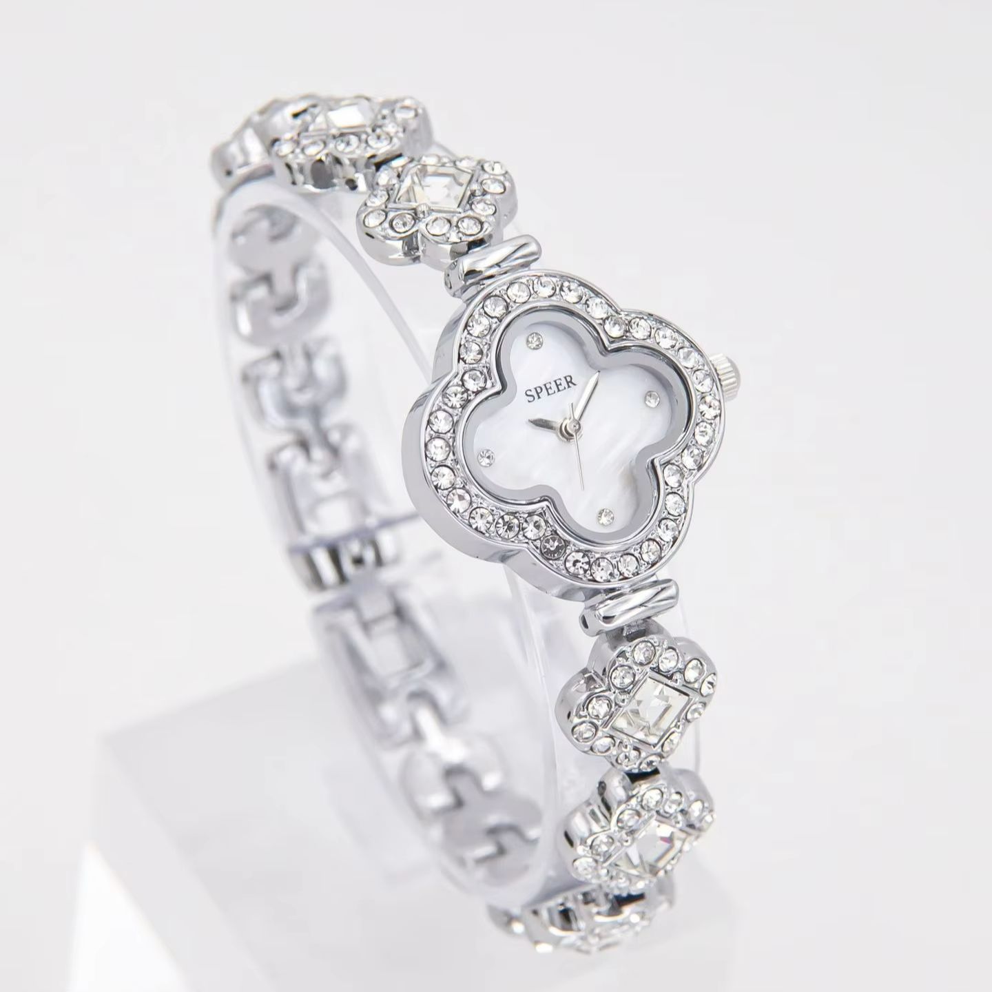 Four‑Leaf Clover Full Diamond  - Vintage Watch Crystal review and price