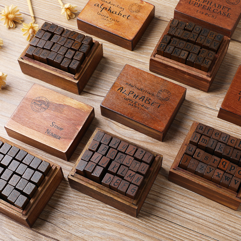 28Pcs/Box Alphabet Stamps Vint - Vintage Collectible Stamps review and price