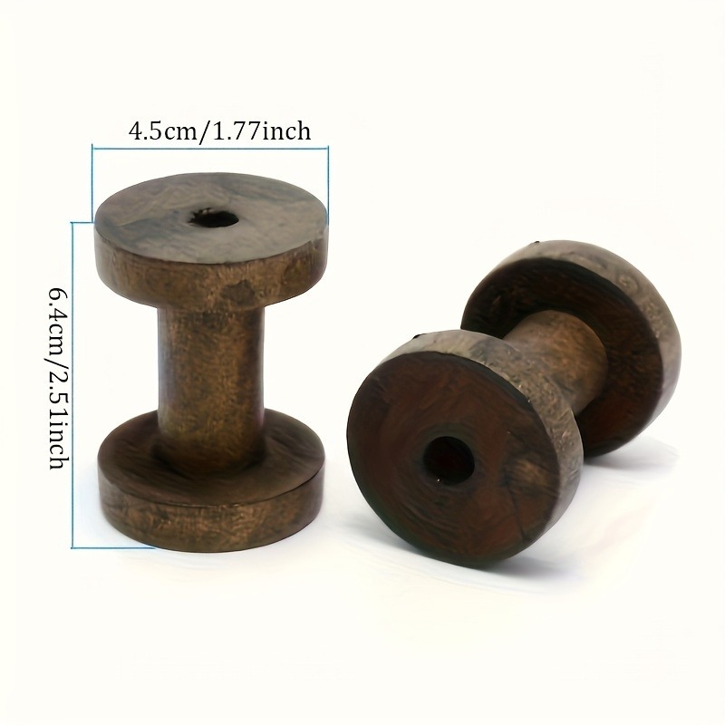 6Pcs Vintage Wooden Spools DIY - Typewriter Ribbon Roll review and price
