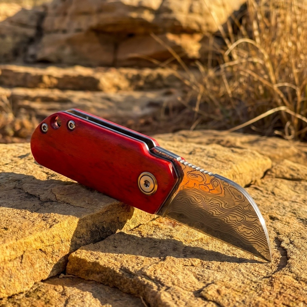 Vintage Damascus EDC Folding K - Vintage Collectible Pocket Knives review and price