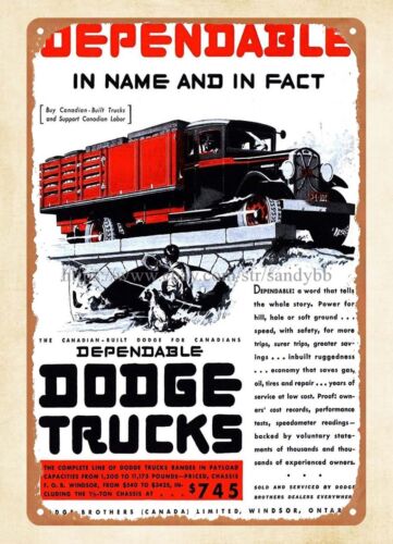 1931  trucks metal tin sign st - Vintage And Collectible Stores review and price